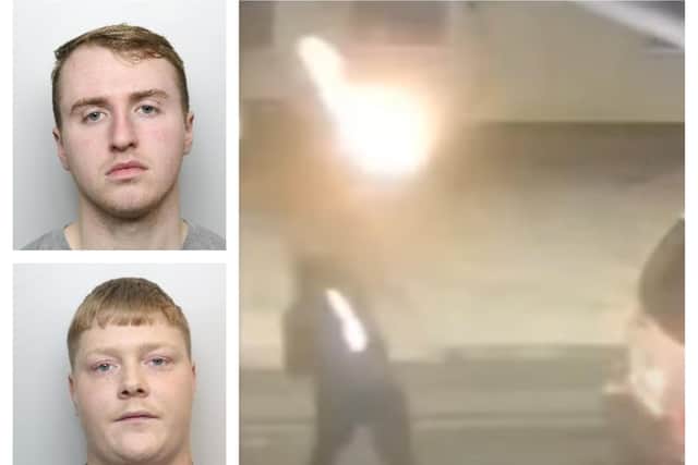 James McGuinness (top) and Ryan Jobes have both been jailed over the terrifying attack.