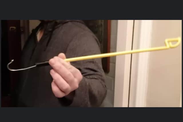 Hook used to try and get keys left behind by potential thief in Balby.