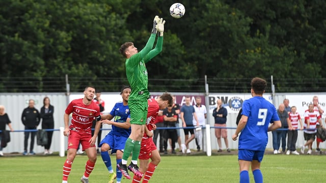 Louis Jones in action for Rovers at Rossington Main
