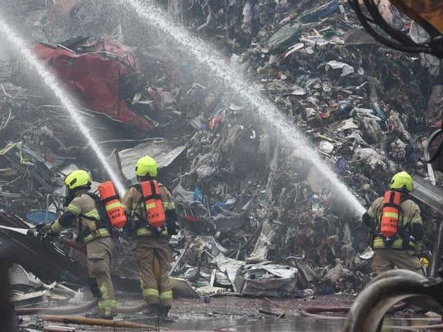 The fire broke out at the industrial estate in Mexborough.