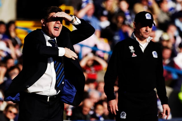 Brian Laws shouts instructions from the touchline at Loftus Road in March 2007.