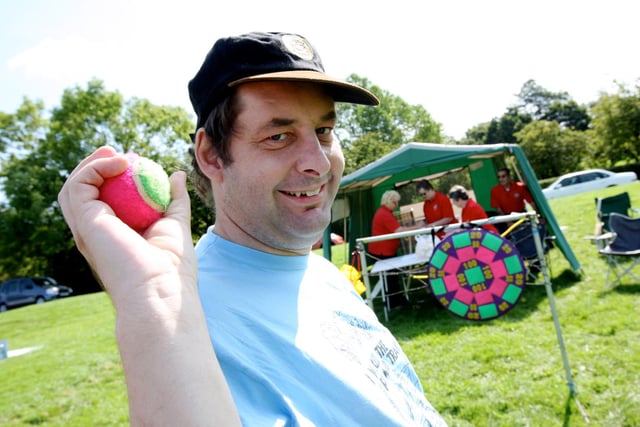 Nigel Duncan had a go on a game at the fun day for people with disabilities held at Sandall Park by the Lions in 2009