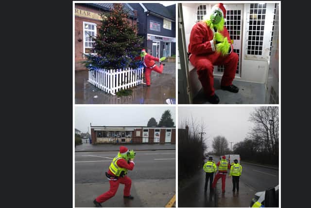 The Grinch cooperated with officers following his arrest for the attempted theft of Christmas 2021 in Thorne.