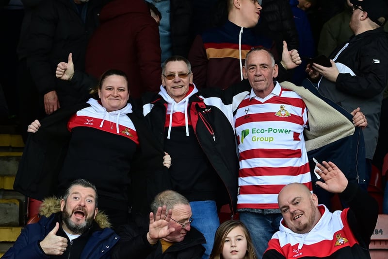 Doncaster Rovers fans had a day to remember at Blundell Park.
