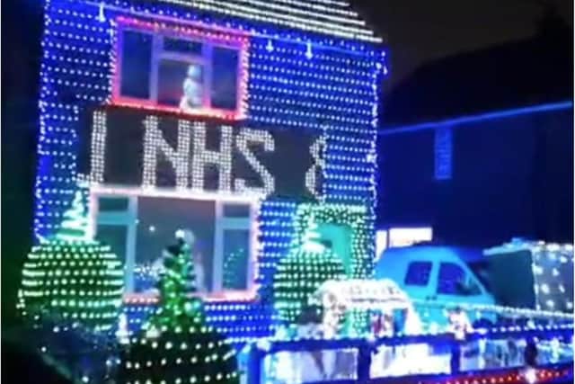 The lights have returned to the house in Malvern Road, Intake.