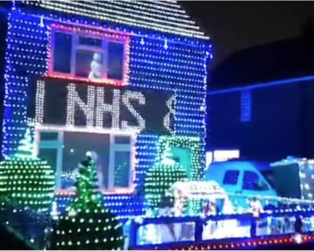 The lights have returned to the house in Malvern Road, Intake.