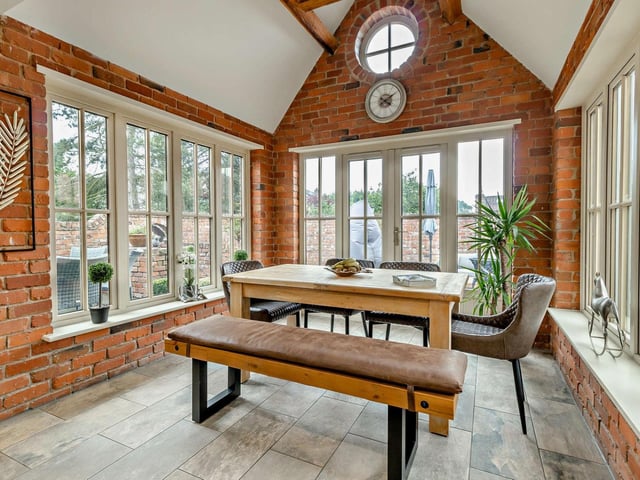 Bright and stylish dining space forms part of the open plan arrangement.