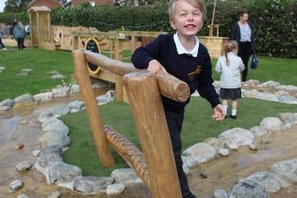 Pupils are enjoying the new outdoor area at Sandringham Primary