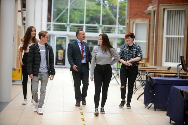A visit to Hartlepool Sixth Form College on A level results day.