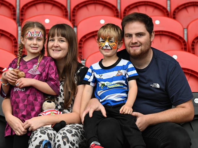 Doncaster Rovers fans watch the win over Gillingham.