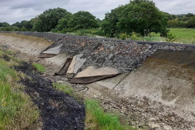 Ditches were set on fire at Bootham Lane Landfill.