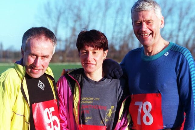 These three runners had to start their race at 8.15am. Keith Lindley, Jane Ayres and Dave Grayson.