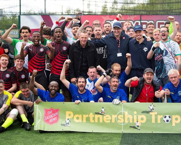 Footballing legends Kalvin Phillips and Stuart Pearce come together to show support in tackling homelessness