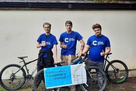 Josh,Sam and Ryan are riding from Whitby to Doncaster.