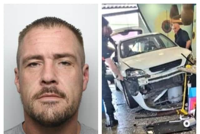 Ian Smith told officers: ‘I did it, I am off my head’  after deliberately smashing his car into a Doncaster McDonald's restaurant.