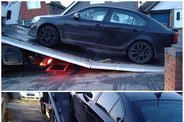 The vehicle failed to stop for officers in Hatfield on Friday evening, resulting in a police pursuit.