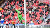 Gills keeper Jake Turner can't stop Ben Close's shot.
