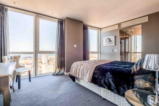 This two bedroom apartment is on the market for £1.1 million and is located on the 26th floor.