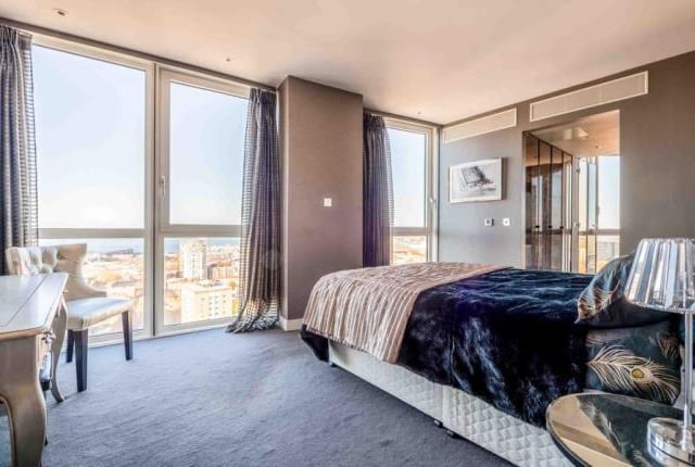 This two bedroom apartment is on the market for £1.1 million and is located on the 26th floor.