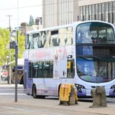 Buses in Sheffield City Centre. Picture: Chris Etchells