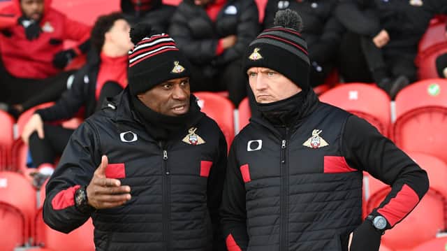 Gary McSheffrey with assistant manager Frank Sinclair