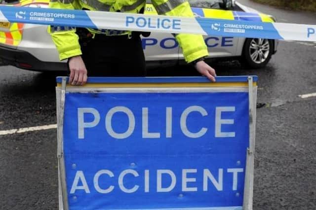 Man, 50, in hospital with injuries to his leg after collision involving ...