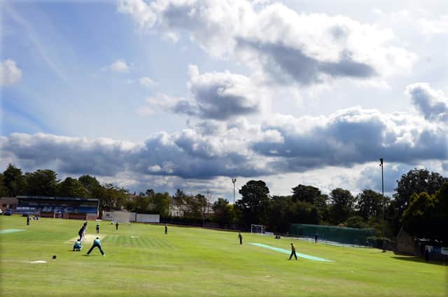 Hallam CC in action at their Sandygate Road ground.