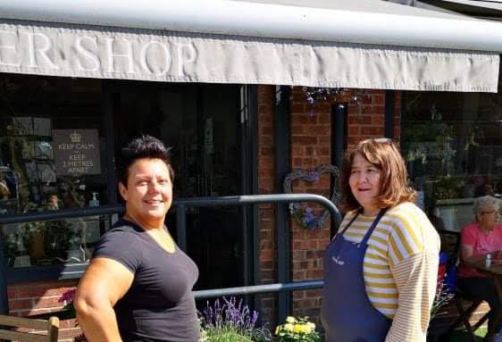 Joanne Moon who owns the Lakeside Cafe at Askern and Val Lindley from The Flower Shop.