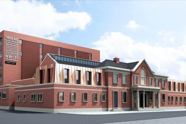 Plans have been unveiled to convert St James' Baths in Doncaster, including a mural wall with Beatles lyrics.