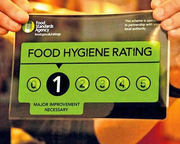 The bar received a one out of five rating.