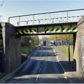 Barnby Dun Road has been blocked after a lorry got stuck under this railway bridge.