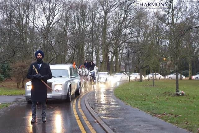 Gurcharan Singh Landa's funeral at Rose Hill, Doncaster, PIcture: Harmony Asian Funeral Directors