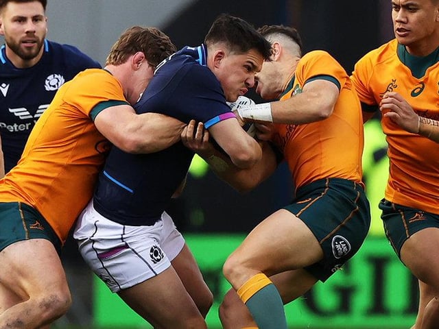 Fearsome collision with Taniela Tupou was typical of his willingness to put his body on the line. 7