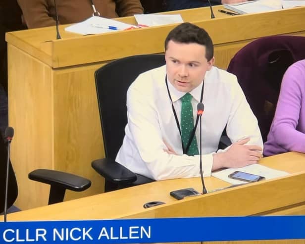 Councillor Nick Allen has criticised leaders’ approach to deal.
