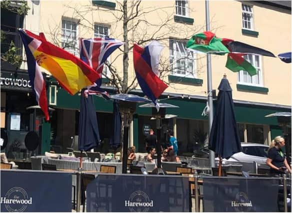 Bosses at The Harewood say they have been ordered to remove flags by Doncaster Council. (Photo: The Harewood).