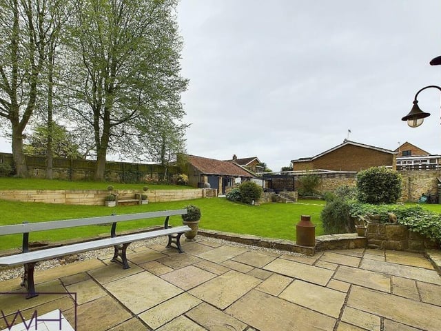 A view of the private, lawned garden.