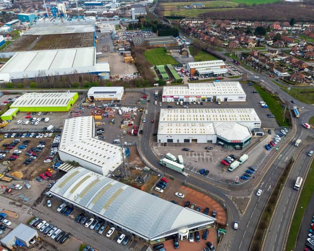 Merchant Way trade park alongside the home of online used car retailer Cazoo.