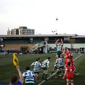 Doncaster Knights in action at Ealing Trailfinders last year. Photo: Alex Davidson/Getty Images