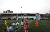 Doncaster Knights in action at Ealing Trailfinders last year. Photo: Alex Davidson/Getty Images