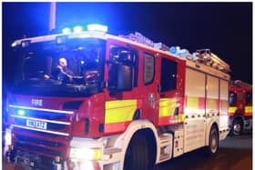 Fire crews were called to the collision in Bentley last night.