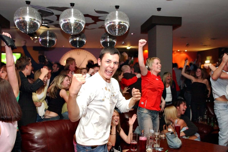 England hit back against Portugal to level the tie and here are fans celebrating at Vision in Sunderland.