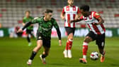 Doncaster's Luke Molyneux attacks against Lincoln City.