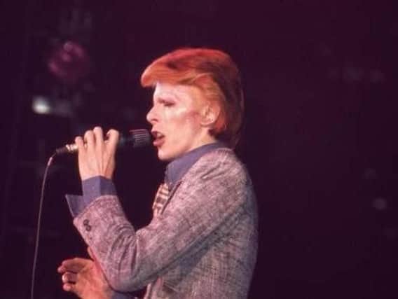 David Bowie in his Ziggy Stardust guise.