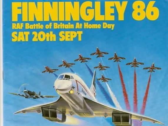 A poster for the 1986 Air Show showing Concorde and the Red Arrows.
