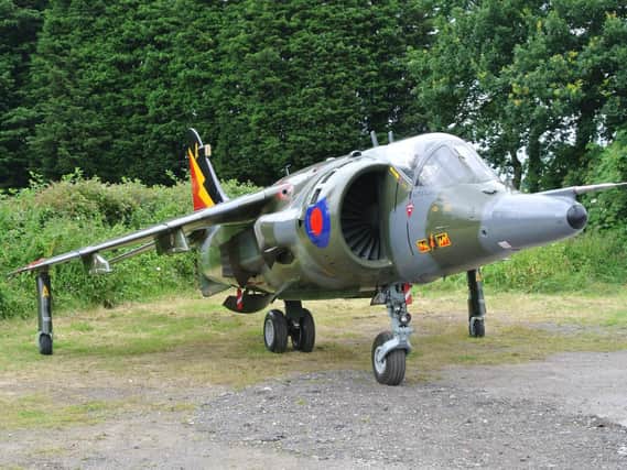 The Harrier jump jet has been restored and is up for sale.