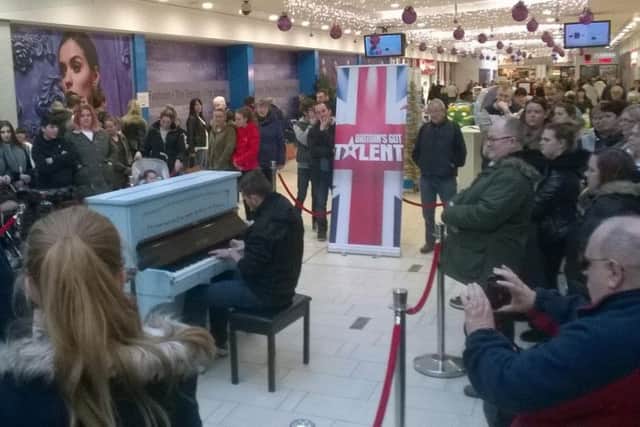 The auditions in the Frenchgate Centre attracted a number of curious shoppers.
