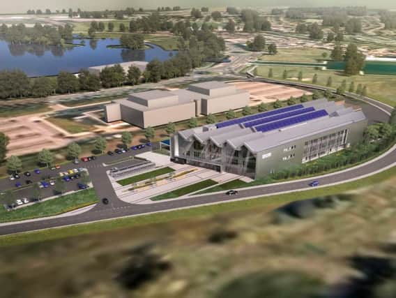 Artists' impression of the new rail college in Doncaster.