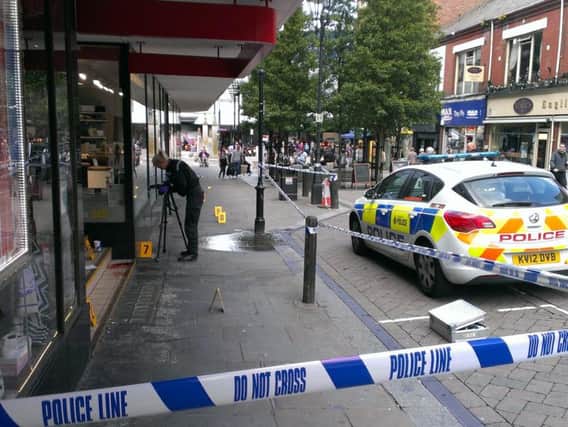 The scene in Printing Office Street following the attack in August 10 last year