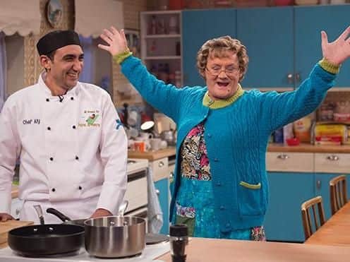 Chef Aly Mahmoud with Agnes Brown.