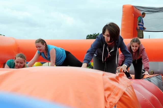 The obstacle course is the world's biggest.